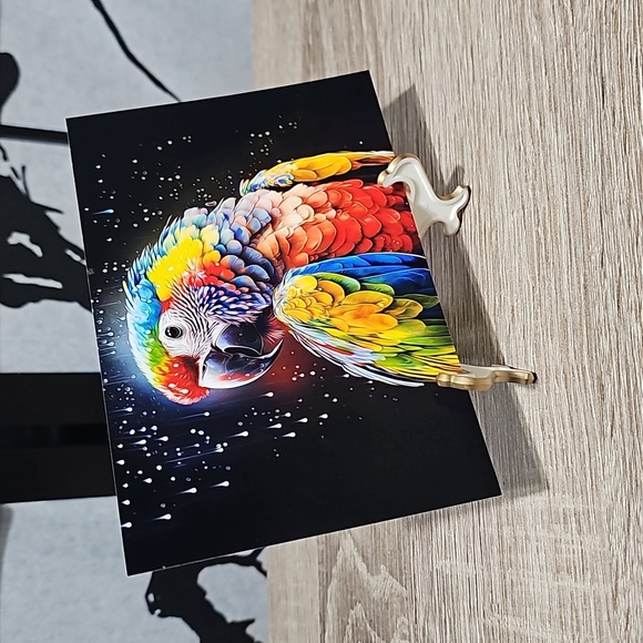 4x6 Parrot Watercolor Bird Oil Painting Art Fantasy Print - Picture 5 of 5